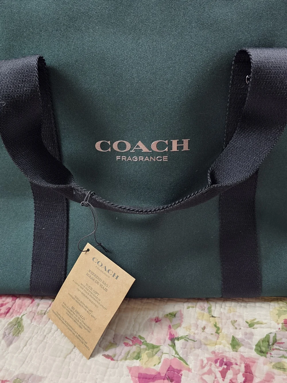 Coach green canvas